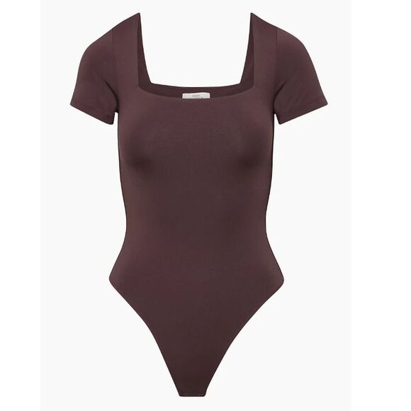 Babaton Tops - Babaton Contour Square Neck Short Sleeve Bodysuit Burgundy large NEW
